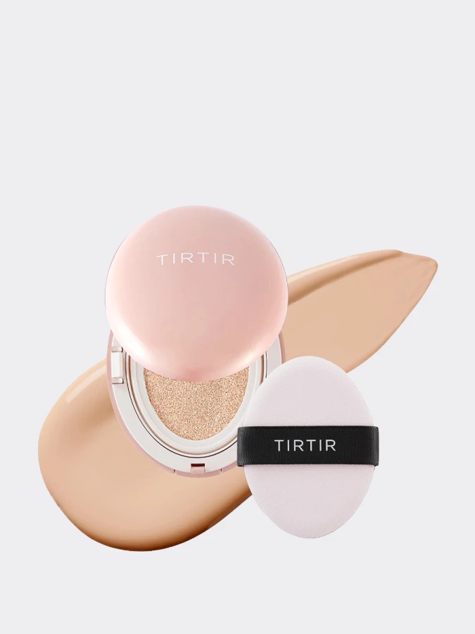 МИНИ Тональный кушон со стойким матовым финишем TIRTIR Mask Fit All-Cover Cushion 17C Porcelain
