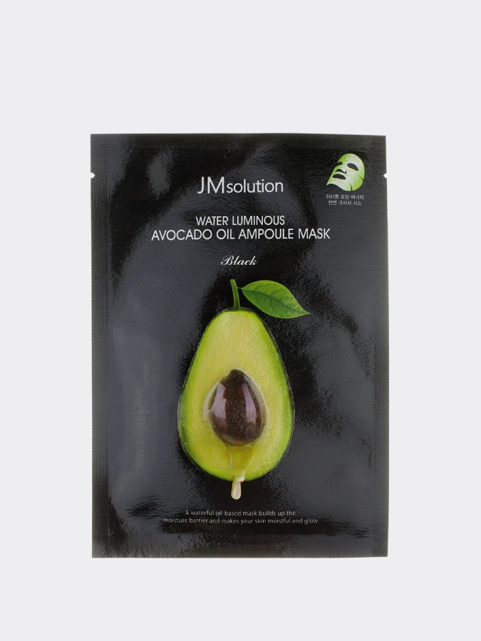 Ультратонкая восстанавливающая тканевая маска с авокадо JMsolution Water Luminous Avocado Oil Ampoule Mask