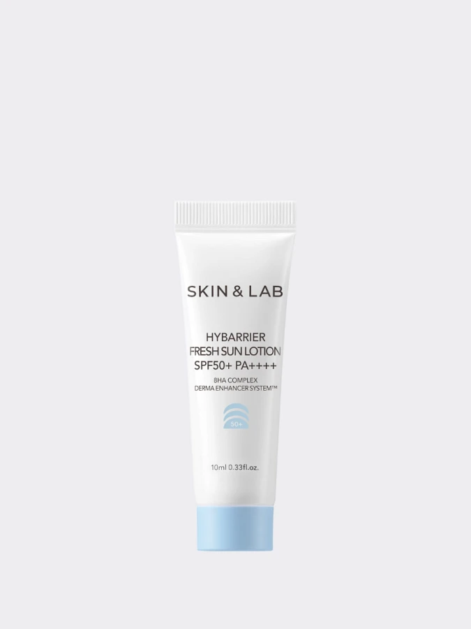 МИНИ Увлажняющий солнцезащитный крем с гиалуроновой кислотой SKIN&LAB Hybarrier Fresh Sun Lotion SFP50+ PA++++