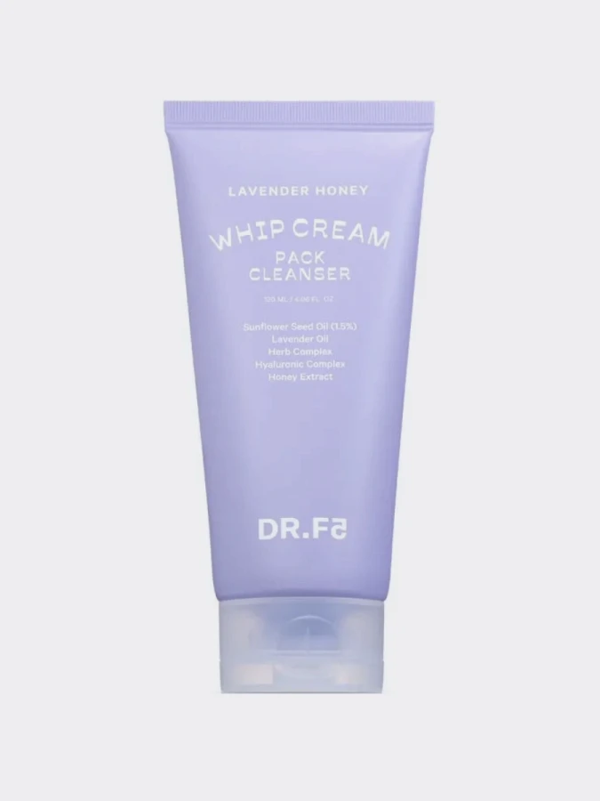 Успокаивающая маска-пенка для умывания с экстрактом лаванды DR.F5 Whip Cream Pack Cleanser Lavender Honey
