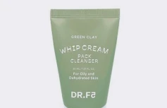 МИНИ Себорегулирующая маска-пенка для умывания с зеленой глиной DR.F5 Whip Cream Pack Cleanser Green Clay