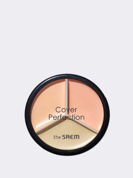 Палетка кремовых корректоров в светло-бежевых оттенках The Saem Cover Perfection Triple Pot Concealer 03 Correct Up Beige Палетка кремовых корректоров в светло-бежевых оттенках The Saem Cover Perfection Triple Pot Concealer 03 Correct Up Beige