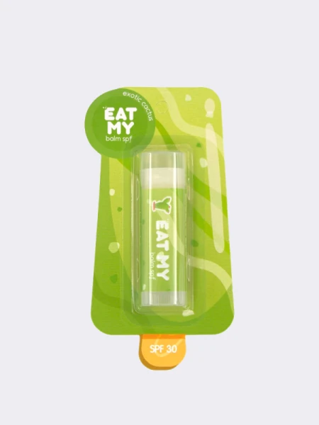Солнцезащитный бальзам для губ с ароматом экзотического кактуса EAT MY Lip Balm SPF 30 Exotic Cactus