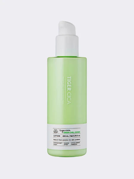 Успокаивающий лосьон для лица с экстрактом центеллы азиатской  It's Skin Tiger Cica Green Chill Down Lotion Успокаивающий лосьон для лица с экстрактом центеллы азиатской  It's Skin Tiger Cica Green Chill Down Lotion