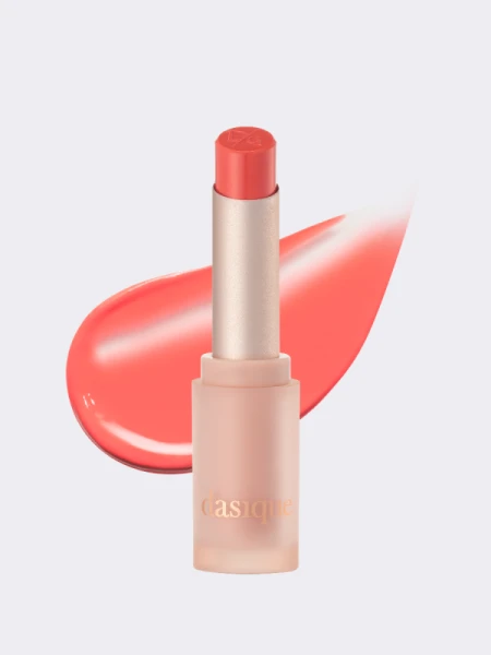 Глянцевая помада в коралловом оттенке Dasique Mood Glow Lipstick #06 Mellow Coral