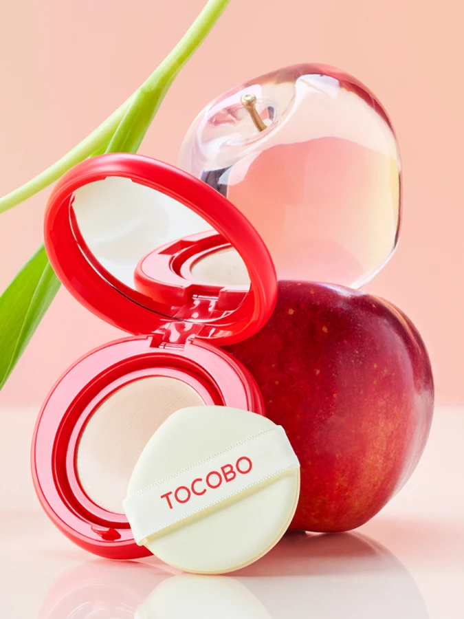 Тональный кушон с сияющим финишем TOCOBO Apple Dewy Fit Cushion 27 Toast
