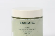 Очищающая глиняная маска с чайным деревом и ниацинамидом Aromatica Tea tree Pore Purifying Clay Mask 2% Niacinamide + 45% Clay