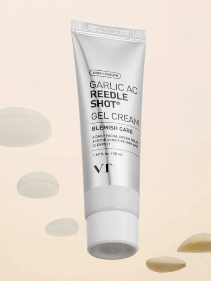 Себорегулирующий гель-крем с экстрактом чеснока и спикулами VT Garlic AC Reedle Shot Gel Cream