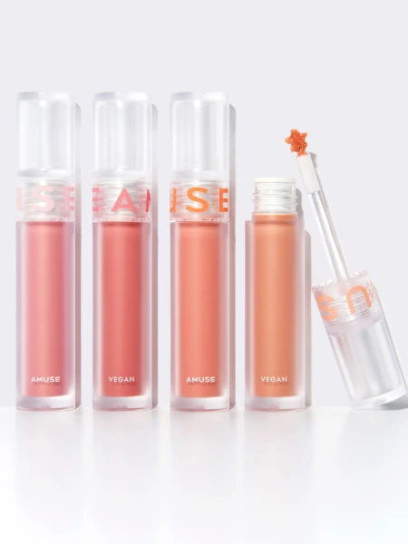 Кремовые румяна в холодном розовом оттенке AMUSE Soft Cream Cheek 01 Sprinkles