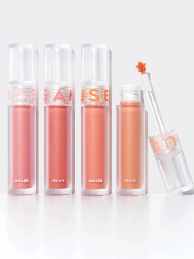 Кремовые румяна в холодном розовом оттенке AMUSE Soft Cream Cheek 01 Sprinkles