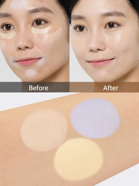 Палетка кремовых корректоров The Saem Cover Perfection Triple Pot Concealer 04 Tone Up Beige