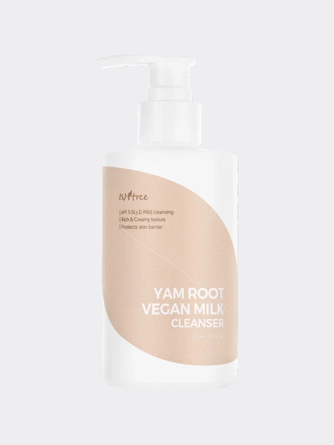 Очищающее гидрофильное молочко с экстрактом корня ямса IsNtree Yam Root Vegan Milk Cleanser