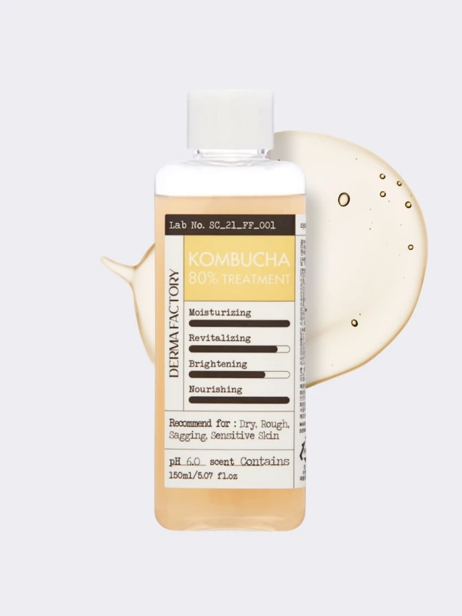 Питательный тонер-эссенция с экстрактом комбучи Derma Factory Kombucha 80% Treatment