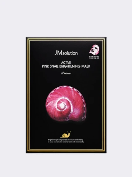 Ультратонкая восстанавливающая тканевая маска с муцином улитки JMsolution Active Pink Snail Brightening Mask Ультратонкая восстанавливающая тканевая маска с муцином улитки JMsolution Active Pink Snail Brightening Mask