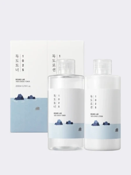 Набор увлажняющих средств для лица с морской водой Round Lab 1025 Dokdo Toner + Lotion Special Set