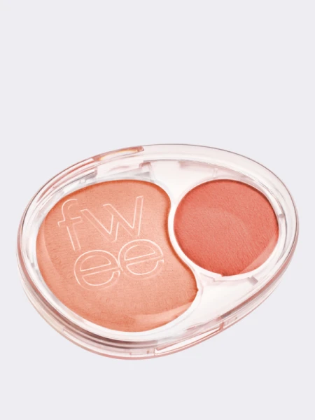 Двойные мягкие румяна с муссовой текстурой fwee Mellow Dual Blush CR01 Juicy Smile