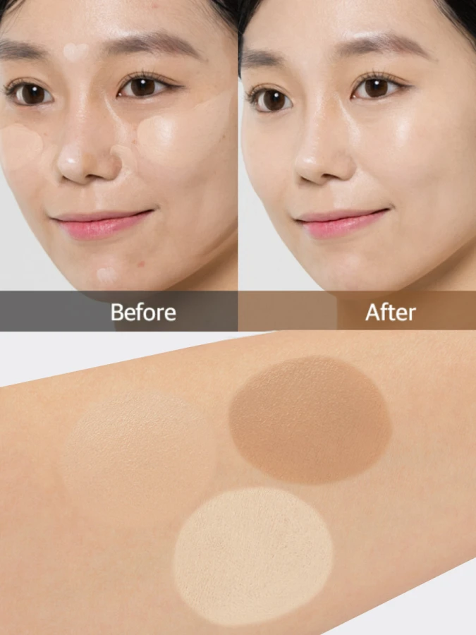 Палетка кремовых корректоров для контуринга The Saem Cover Perfection Triple Pot Concealer 02 Contour Beige