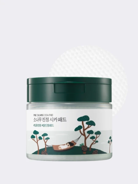 Противовоспалительные тонер-диски для лица с экстрактом сосны и центеллы Round Lab Pine Calming Cica Pad