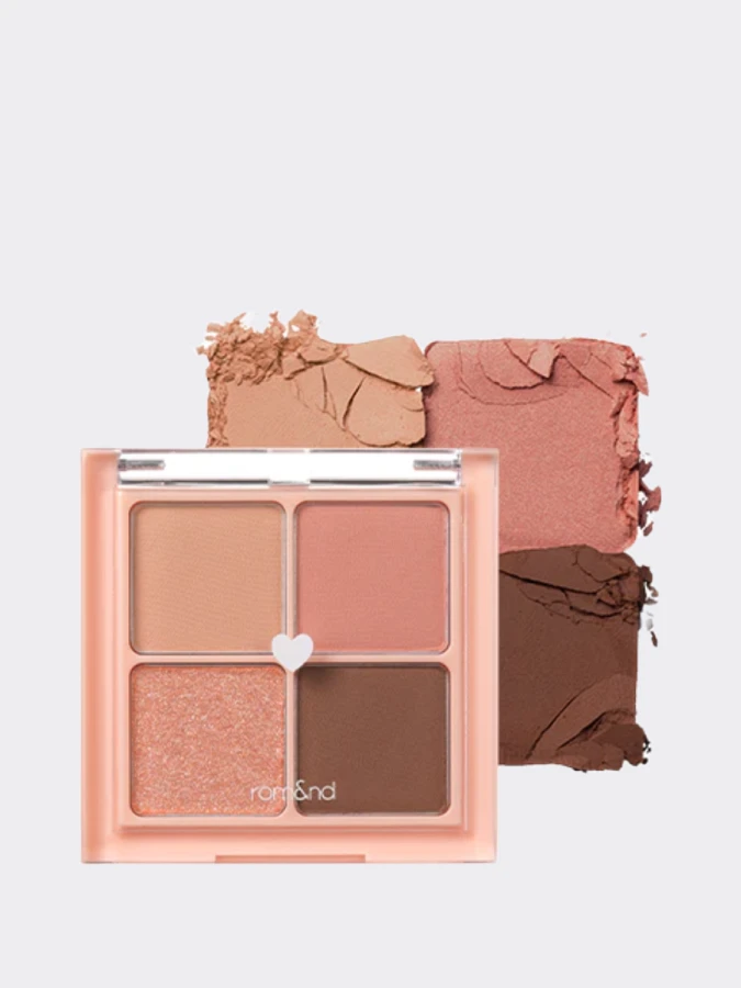 Мини-палетка теней в тёплых розовых оттенках rom&nd Better Than Eyes 01 Dry Mango Tulip