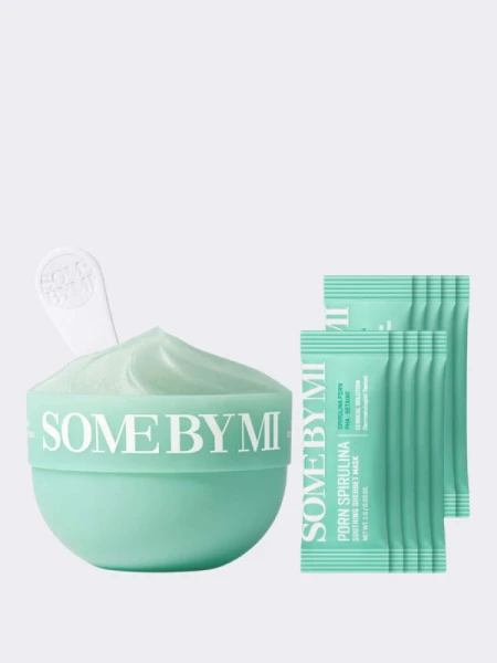 Успокаивающая маска-щербет со спирулиной и ПДРН Some By Mi Spirulina PDRN Soothing Sherbet Mask