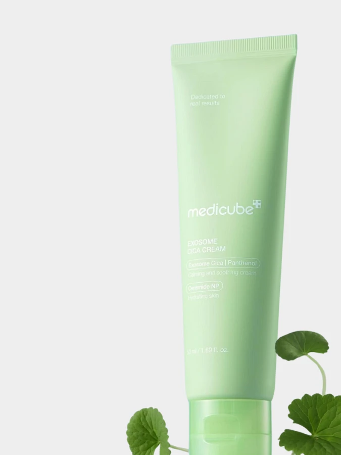 Успокаивающий крем для лица с экстрактом центеллы и эктоином Medicube Exosome Cica Cream