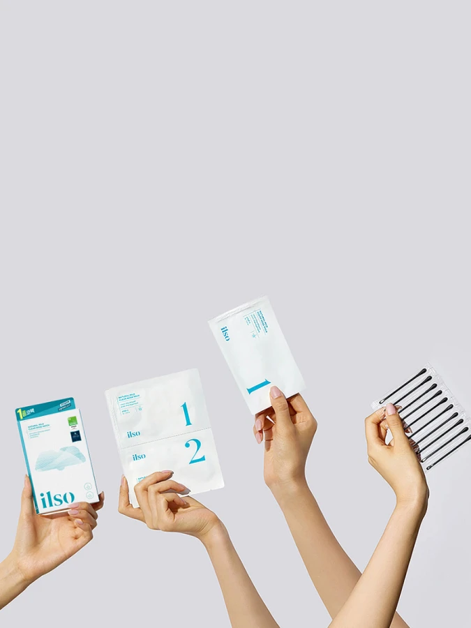 Набор двухступенчатых полосок для очищения сальных нитей на носу ilso Natural Mild Clear Nose Patch