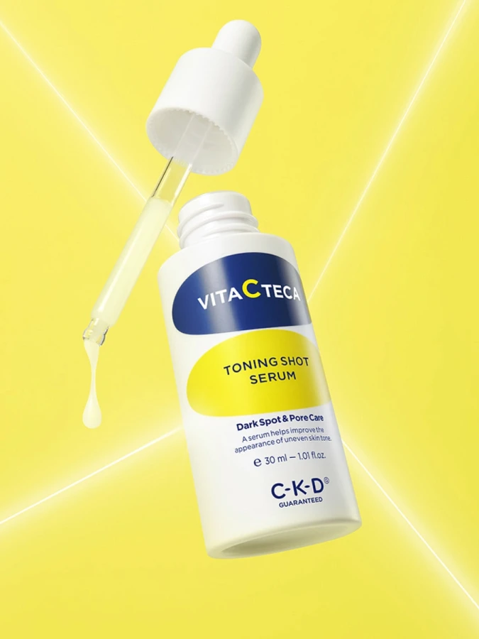 Осветляющая ампульная сыворотка с витамином С и спикулами CKD Vita C Teca Toning Shot Serum