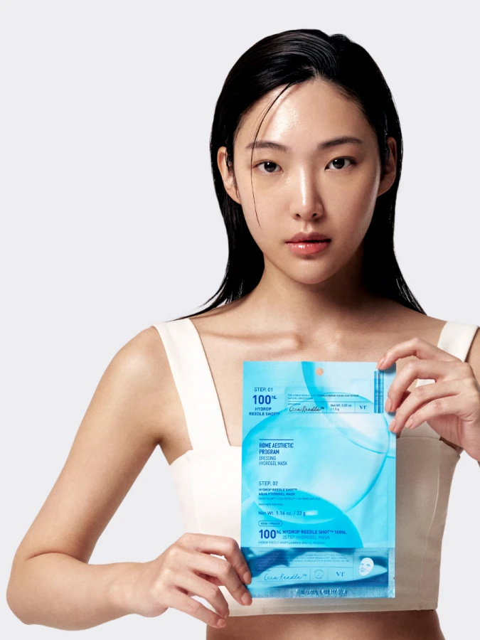 Увлажняющая маска-бустер со спикулами и гиалуроновой кислотой VT Hydrop Reedle Shot 100hL 2-Step Hydrogel Mask