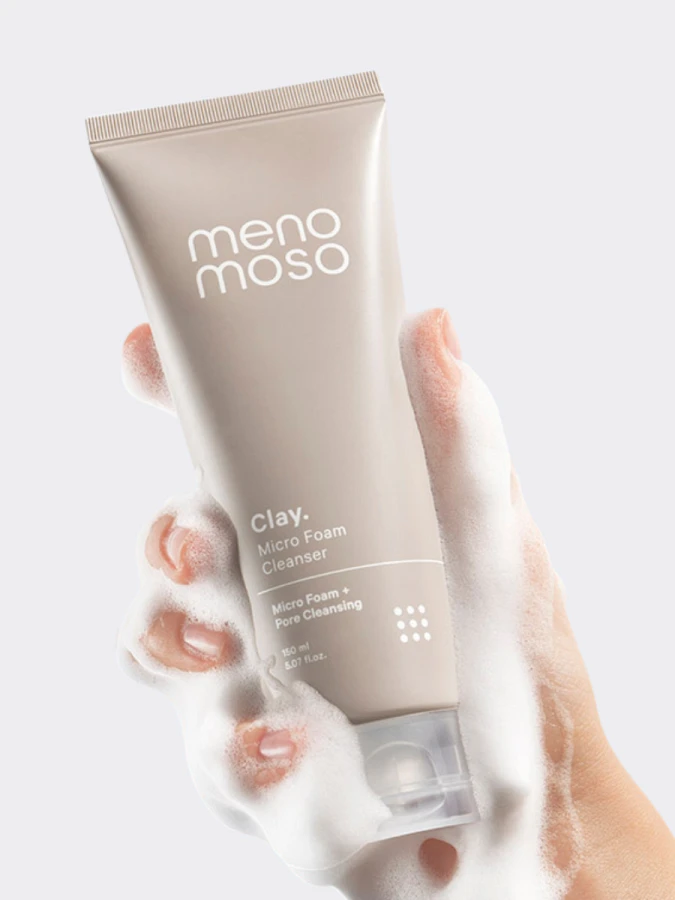 Глубокоочищающая пенка для умывания с белой глиной MENOMOSO Clay Micro Foam Cleanser
