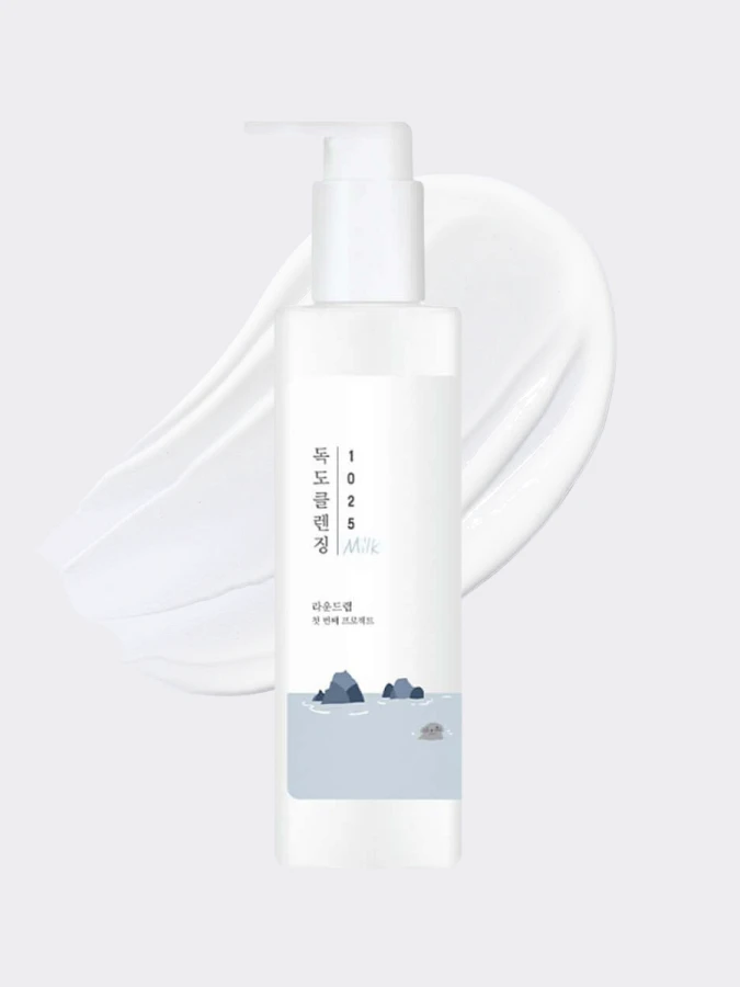 Мягкое молочко для снятия макияжа с морской водой Round Lab 1025 Dokdo Cleansing Milk
