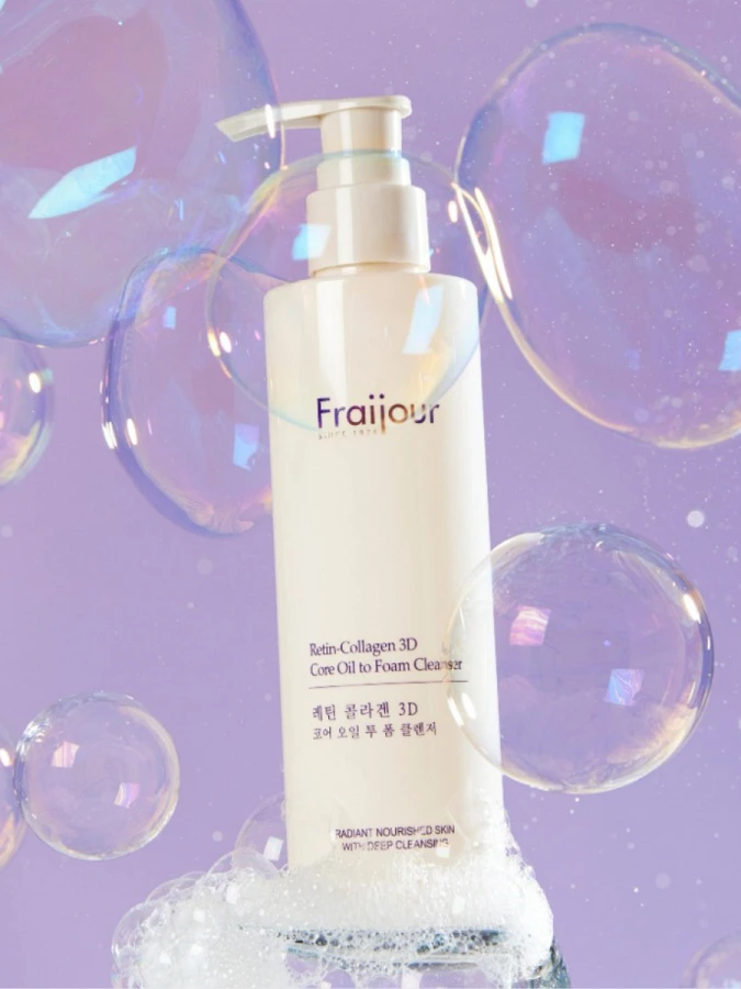 Гидрофильное масло-пенка с коллагеном и ретинолом Fraijour Retin-Collagen 3D Core Oil to Foam Cleanser