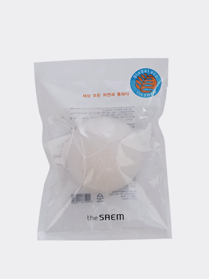 Очищающий спонж конняку The Saem 100% Konjaku Cleansing Spounge