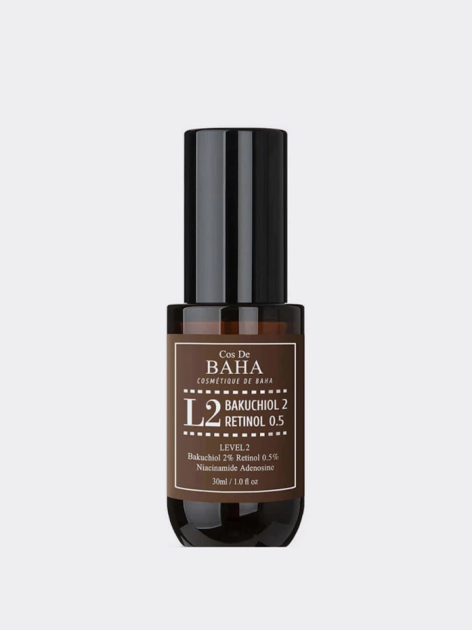 Усиленная обновляющая сыворотка с бакучиолом и ретинолом Cos De BAHA Bakuchiol 2% Retinol 0.5% L2 Serum