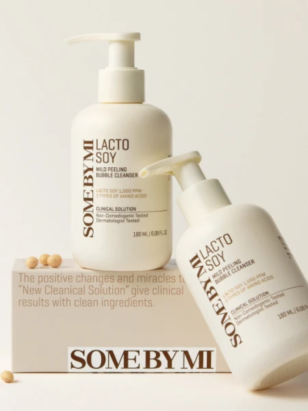Отшелушивающая пенка для умывания с ферментами соевого молока Some By Mi Lacto Soy Mild Peeling Bubble Cleanser Отшелушивающая пенка для умывания с ферментами соевого молока Some By Mi Lacto Soy Mild Peeling Bubble Cleanser