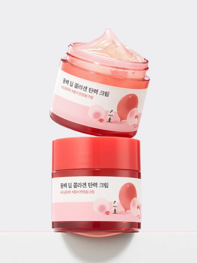 Укрепляющий крем для лица с экстрактом камелии Round Lab Camellia Deep Collagen Firming Cream