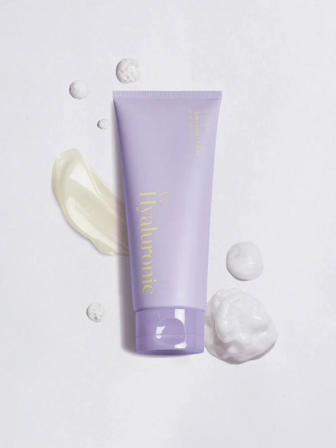 Мягкая очищающая пенка для умывания с гиалуроновой кислотой It's Skin V7 Hyaluronic Cleanser