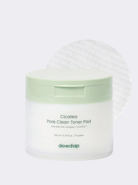 Отшелушивающие тонер-диски с кислотами для очищения пор dewdap Cicatea Pore Clean Toner Pad