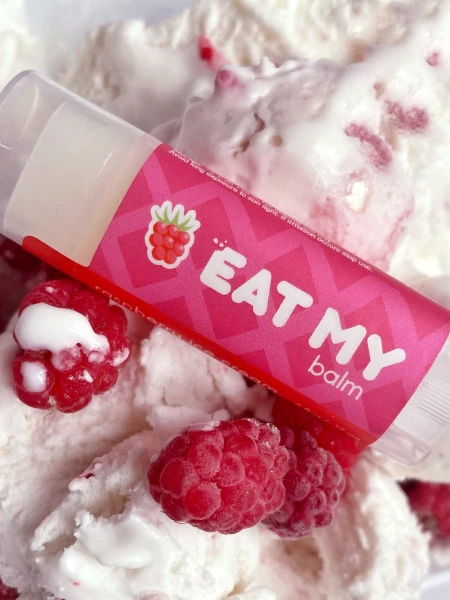 Бальзам для губ с ароматом малинового пломбира EAT MY BALM Raspberry Ice Cream