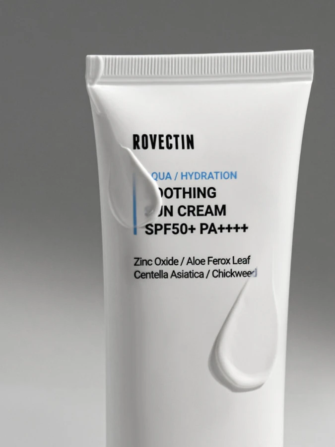 Смягчающий солнцезащитный крем ROVECTIN Aqua Soothing Sun Cream SPF50+PA++++