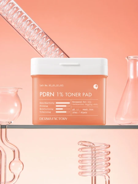 Восстанавливающие тонер-диски с ПДРН Derma Factory PDRN 1% Toner Pad
