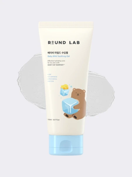 Детский успокаивающий гель лица и тела с керамидами Round Lab Baby Mild Soothing Gel