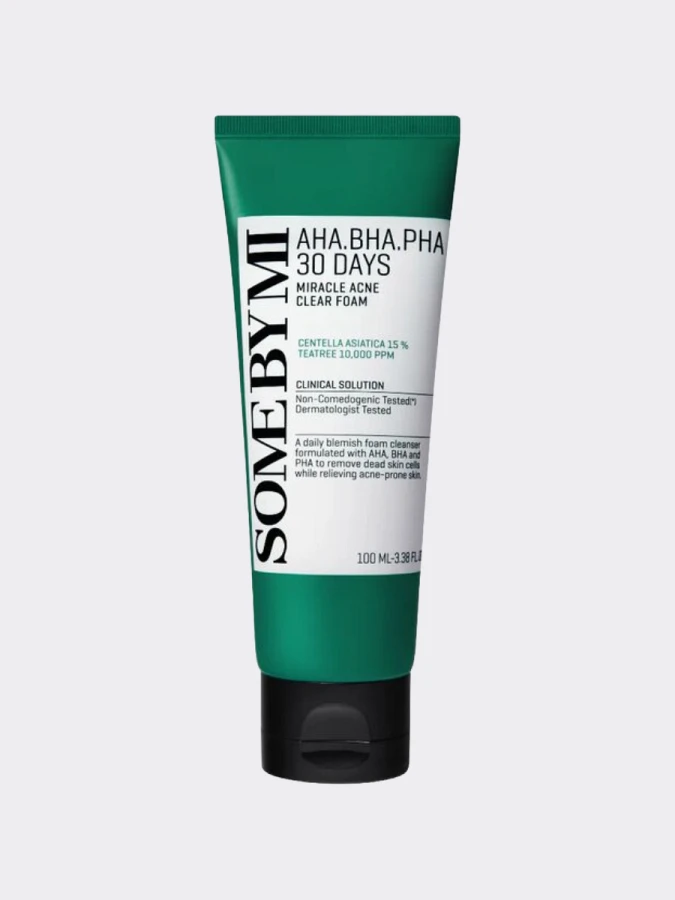 Пенка для проблемной кожи с кислотами Some By Mi AHA-BHA-PHA 30 Days Miracle Acne Clear Foam