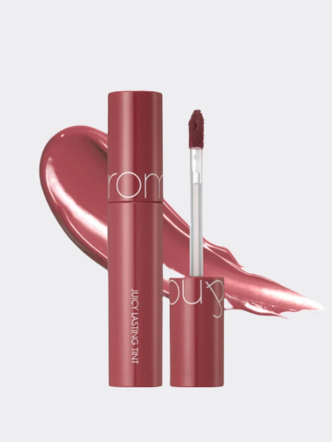 Сочный глянцевый тинт для губ в приглушённом персиковом оттенке rom&nd Juicy Lasting Tint 18 Mulled Peach