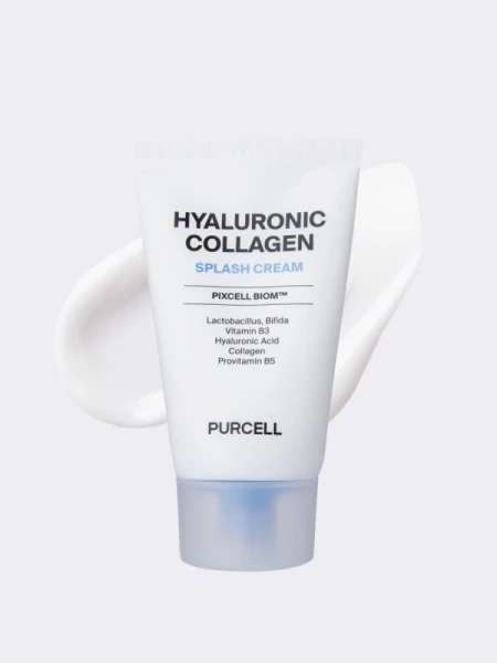 Лёгкий увлажняющий крем с низкомолекулярной гиалуроновой кислотой PURCELL Pixcell Biom Hyaluronic Collagen Splash Cream
