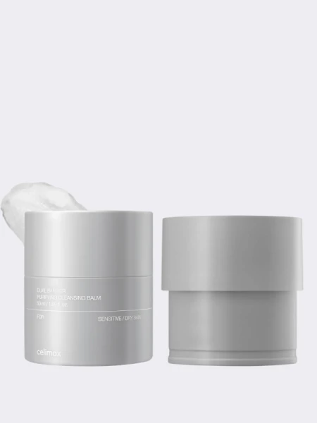 Набор: гидрофильный бальзам-точилка с керамидами + сменный блок Celimax Dual Barrier Purifying Cleansing Balm