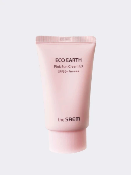 Солнцезащитный крем с каламином The Saem Sun Eco Earth Pink Sun Cream EX SPF50+ PA++++ Солнцезащитный крем с каламином The Saem Sun Eco Earth Pink Sun Cream EX SPF50+ PA++++