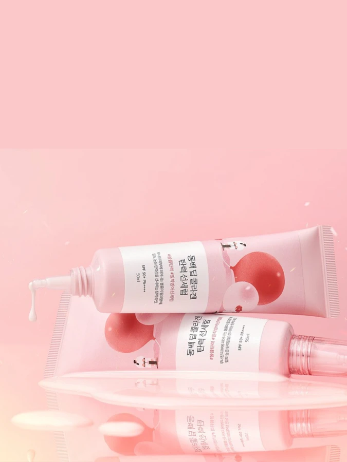 Солнцезащитный флюид с экстрактом камелии Round Lab Camellia Deep Collagen Firming Sun Serum SPF50+ PA++++