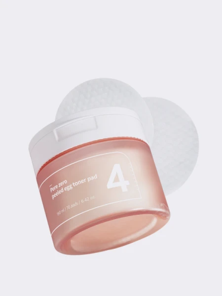 Себорегулирующие тонер-пэды для сужения пор Numbuzin No.4 Pore Zero Peeled Egg Toner Pad Себорегулирующие тонер-пэды для сужения пор Numbuzin No.4 Pore Zero Peeled Egg Toner Pad