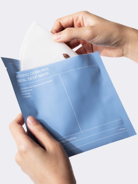 Набор восстанавливающих гидрогелевых масок с пантенолом и керамидами Biodance Hydro Cera-nol Real Deep Mask Set