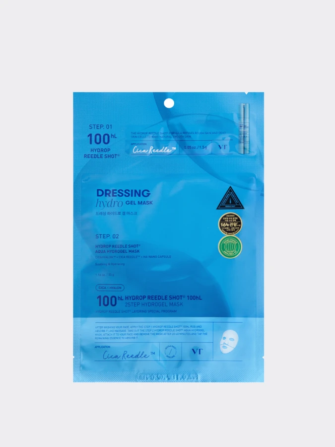 Увлажняющая маска-бустер со спикулами и гиалуроновой кислотой VT Hydrop Reedle Shot 100hL 2-Step Hydrogel Mask
